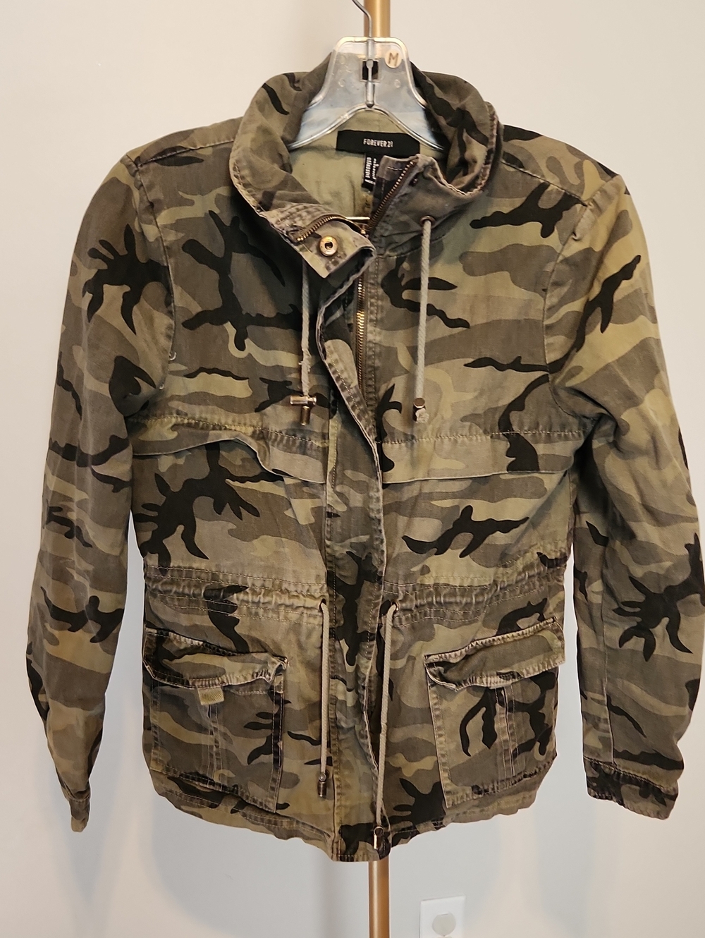 Forever 21 Olive Green Camo Field Jacket